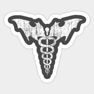 Caduceus with Bat Wings Sticker